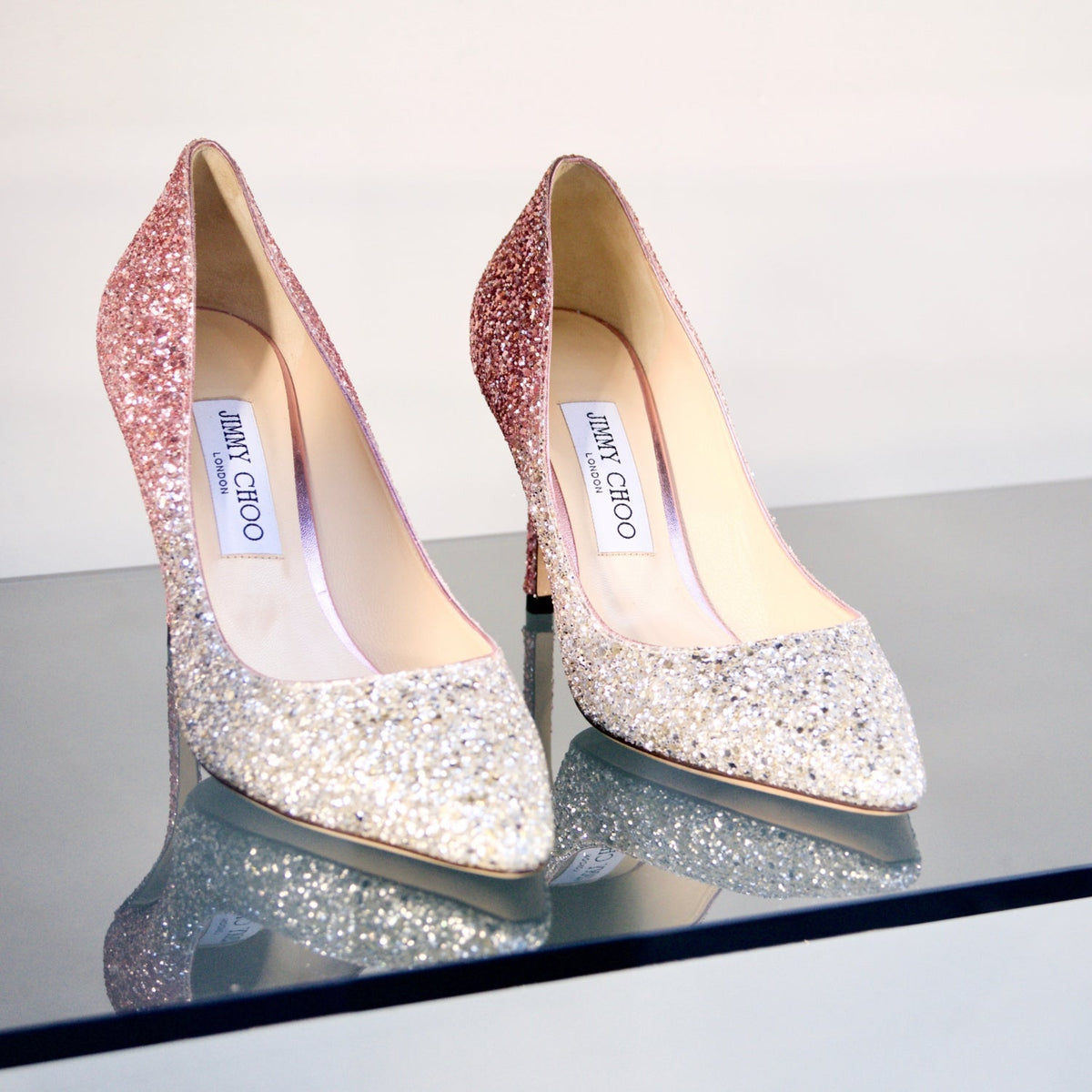Jimmy Choo ターコイズ フラットシューズ ラバーソール 箱付き Jimmy Choo ターコイズ フラットシューズ ラバーソール 箱付き