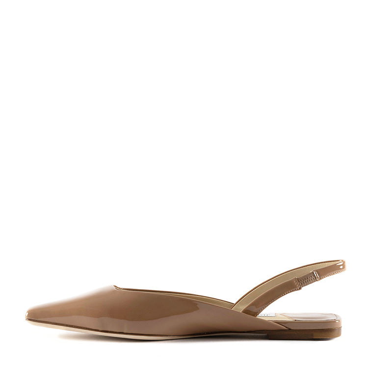 Jimmy Choo - Gini Flat Slingback Square Toe Ballerina Nude