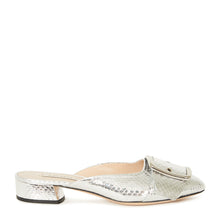Load image into Gallery viewer, Casadei - Leather buckle-toe mules 20mm silver