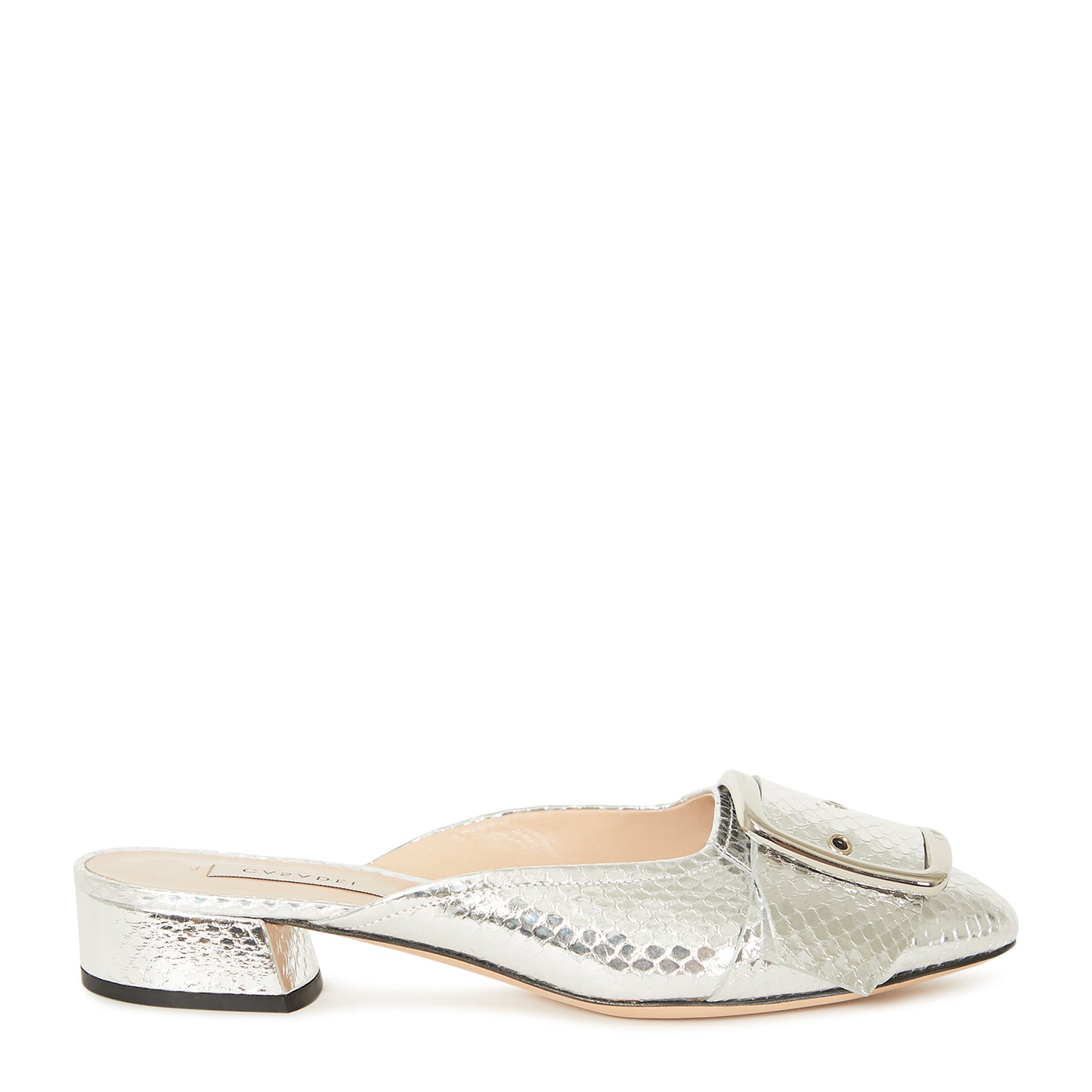 Casadei - Leather buckle-toe mules 20mm silver