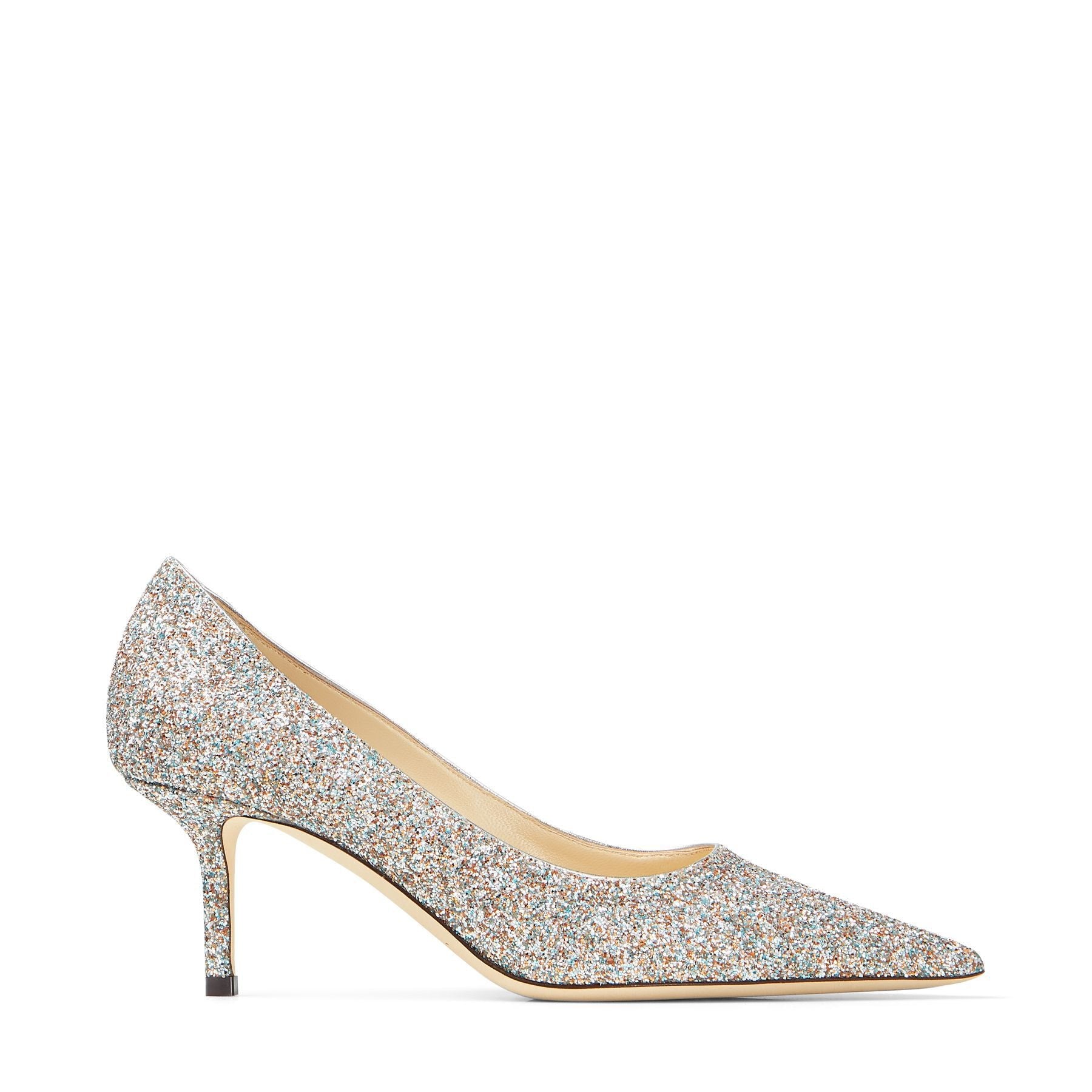 Jimmy Choo Love 65mm Glitter Pumps Silver –
